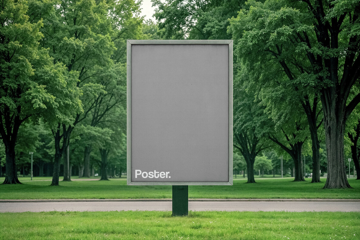 A4 Poster Signage Mockup 4