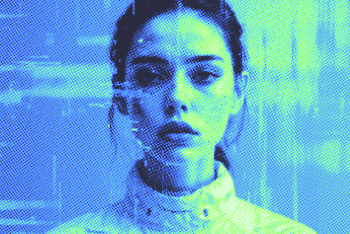 Neon Pixels Photo Effect 2