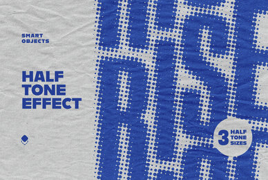 Halftone Paper Text and Logo Effect