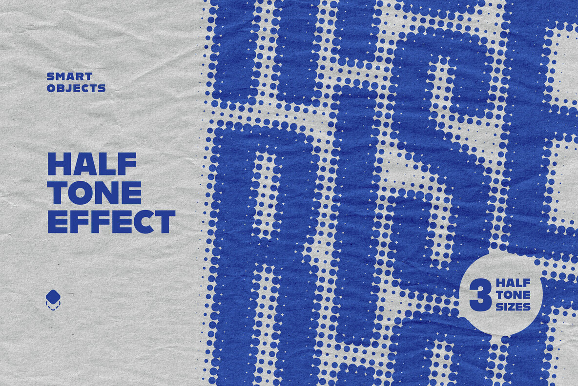 Halftone Paper Text and Logo Effect 1