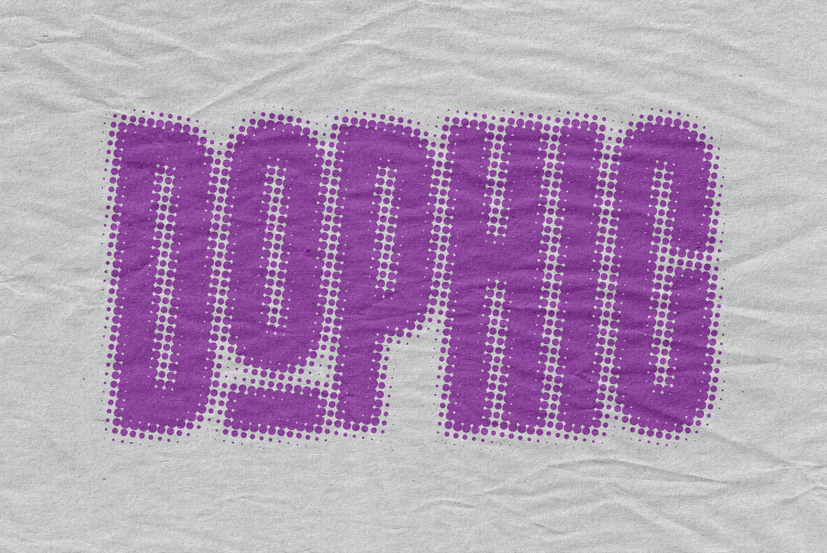 Halftone Paper Text and Logo Effect 3