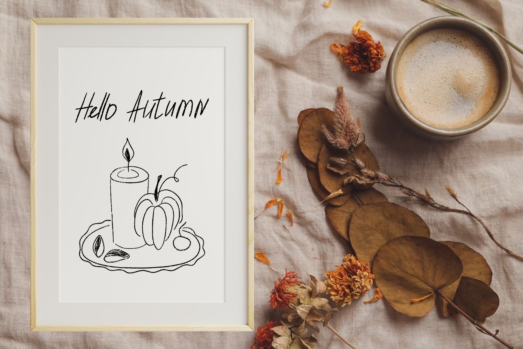 Hand Drawn Food Cozy Autumn 4
