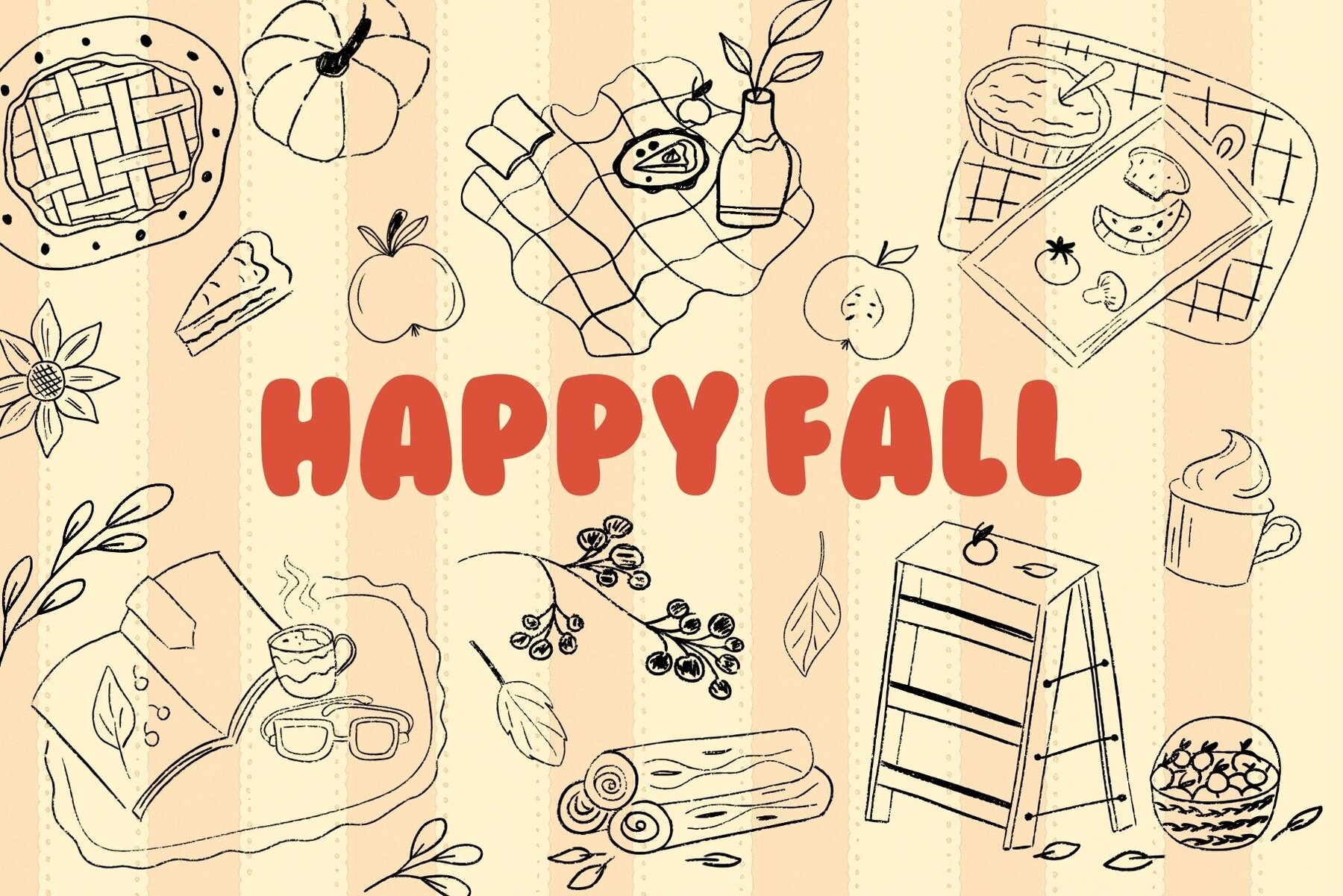 Hand Drawn Food Cozy Autumn 9