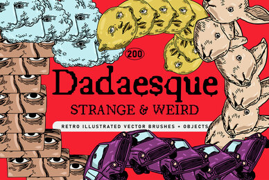 Dadaesque Vector Icons and Brushes