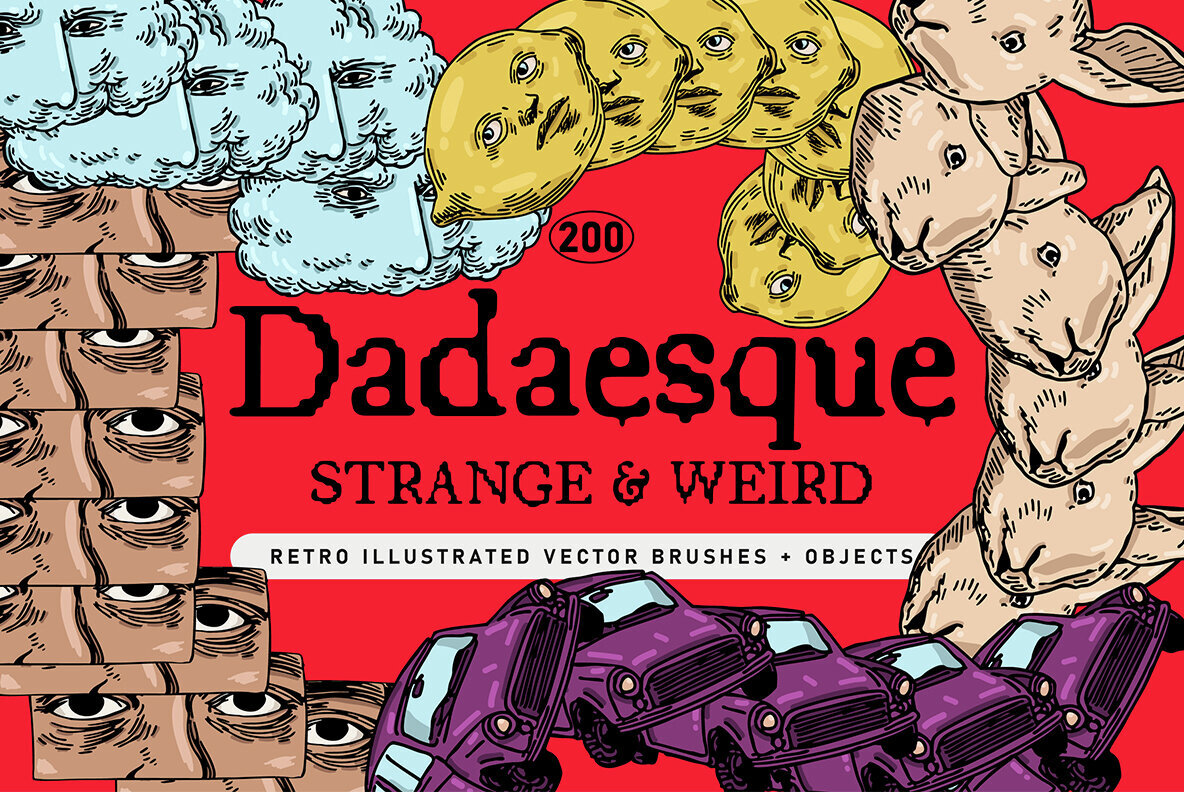 Dadaesque Vector Icons and Brushes 1