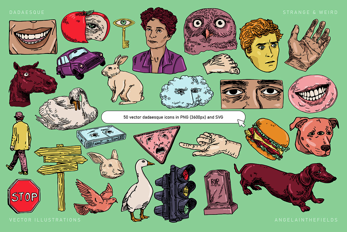 Dadaesque Vector Icons and Brushes 4