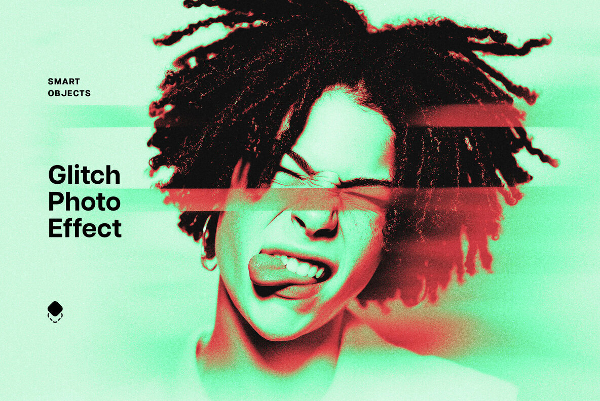 Glitch Blurred Photo Effect 1