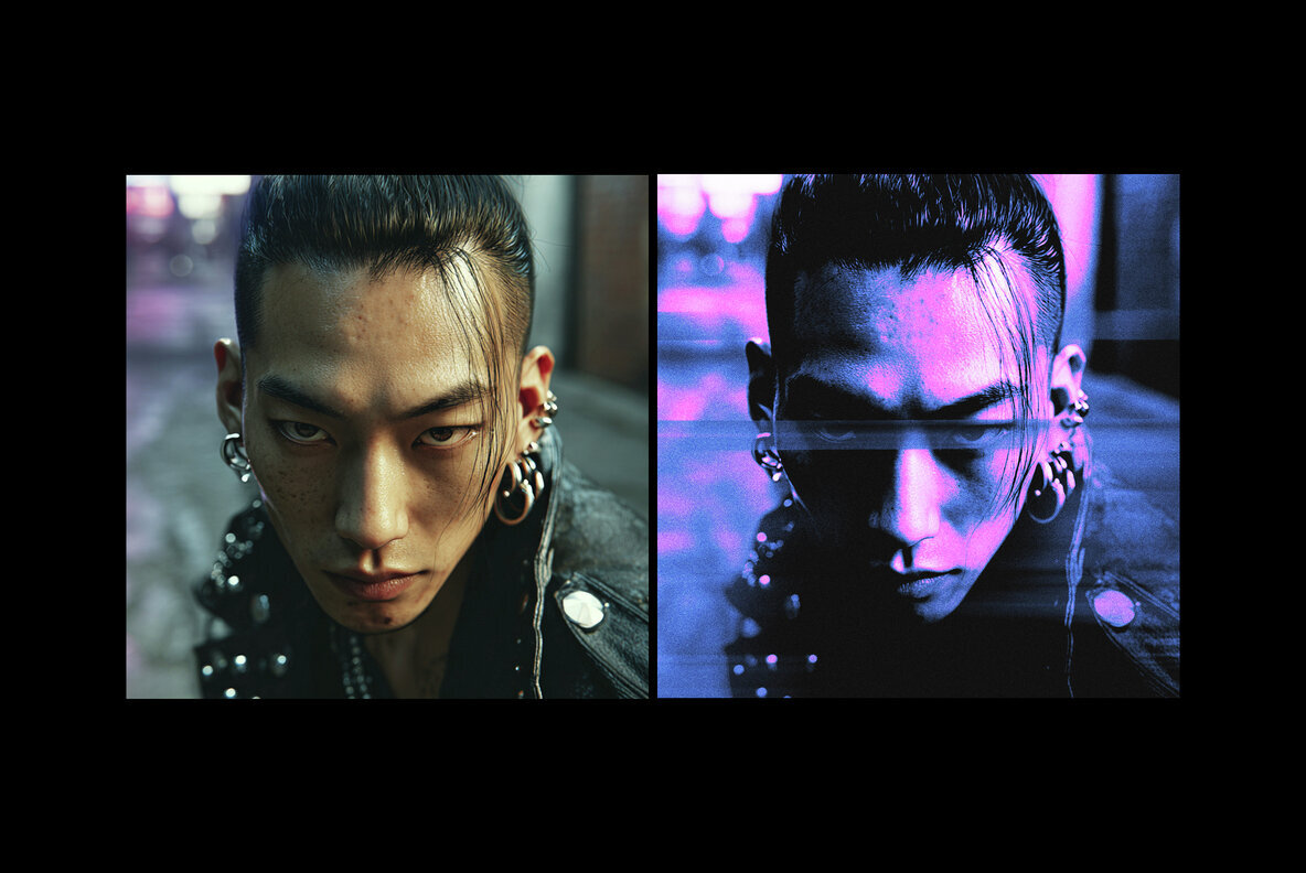 Glitch Blurred Photo Effect 2