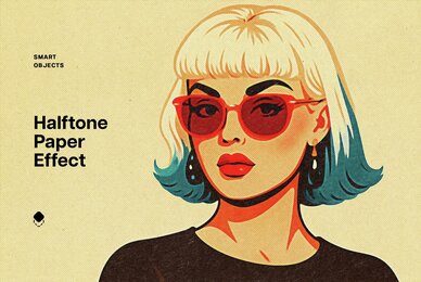 Halftone Paper Design Effect