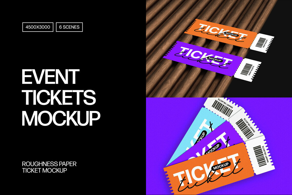 Event Ticket Mockup Collection 1