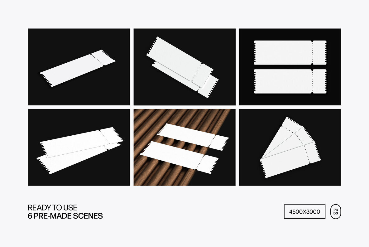 Event Ticket Mockup Collection 2