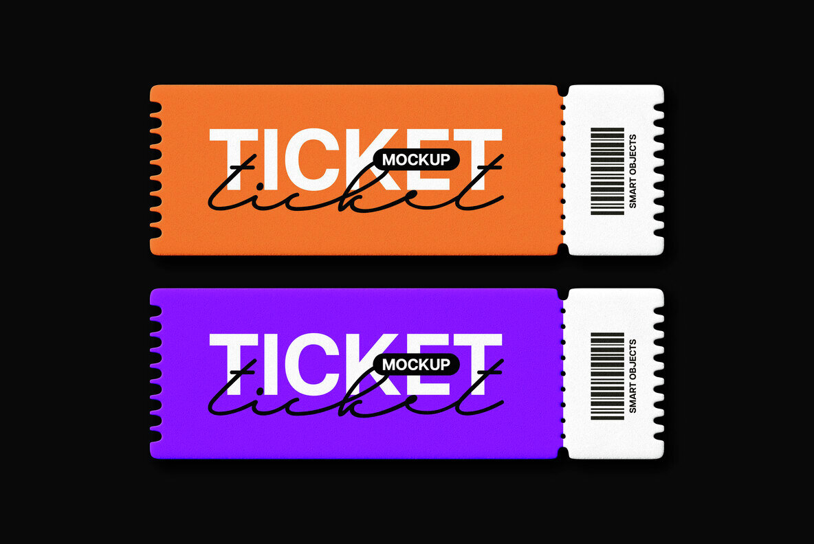 Event Ticket Mockup Collection 4