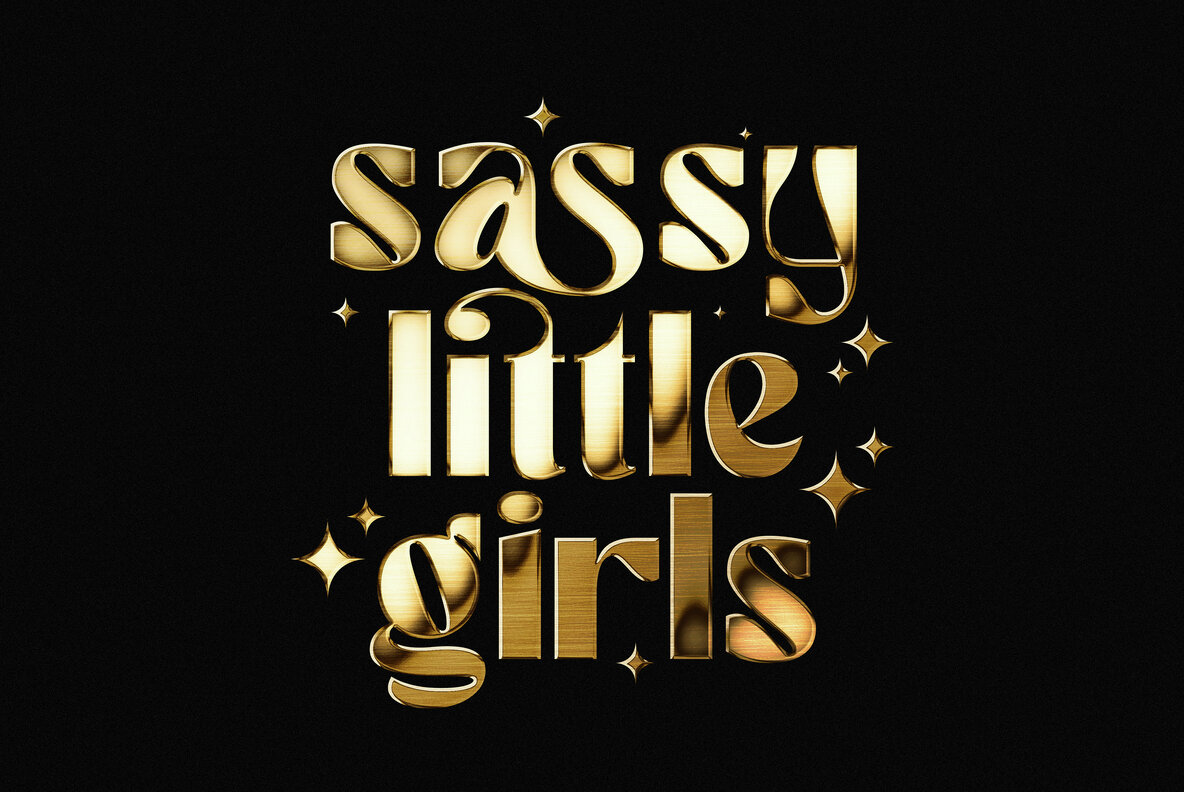 Metallic Text and Logo Mockup 6