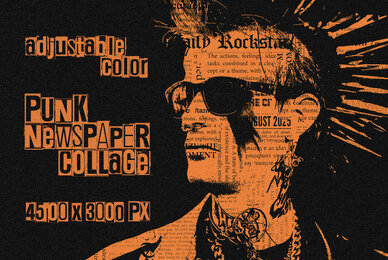 Newspaper Collage Photo Effect