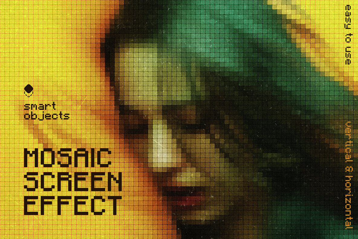 Mosaic Screen Photo Effect 1