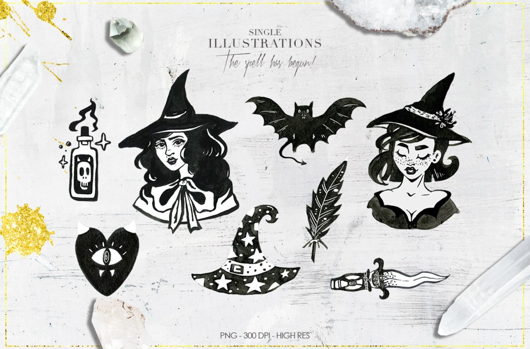 Halloween Black Magic Cliparts 2