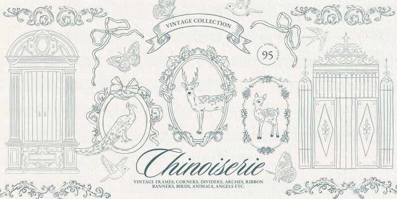 Vintage Chinoiserie Frame Collection