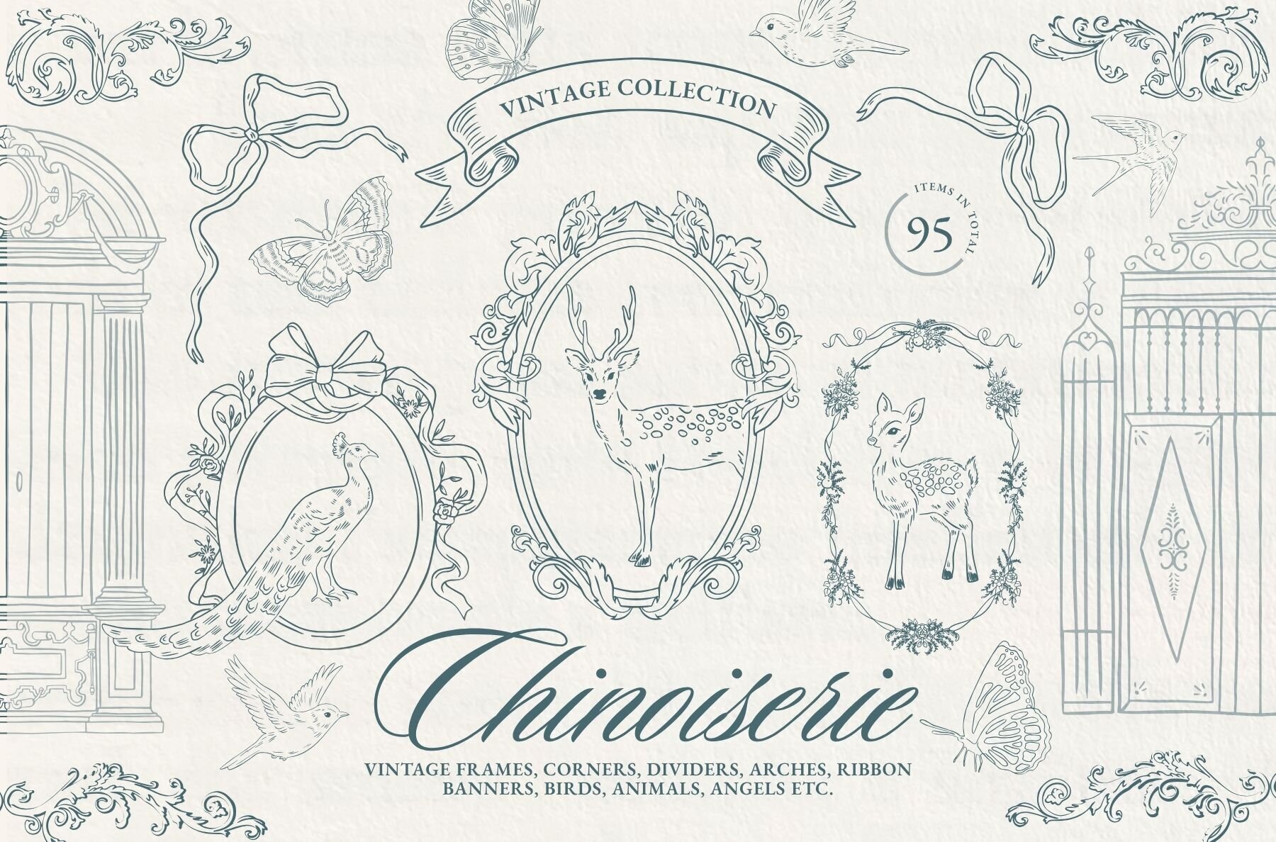 Vintage Chinoiserie Frame Collection 1