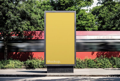 Outdoor Digital Signage Screen Mockup