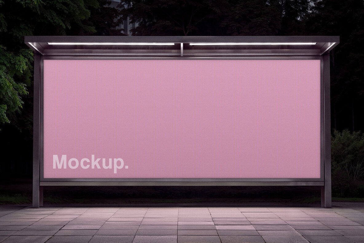 Bus Stop Mockup 3