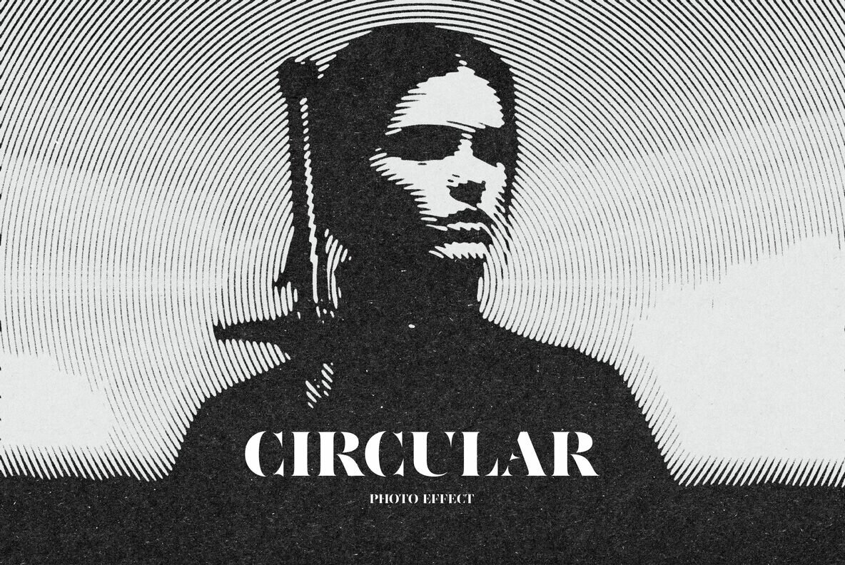 Circular Grunge Hafltone Effect 1