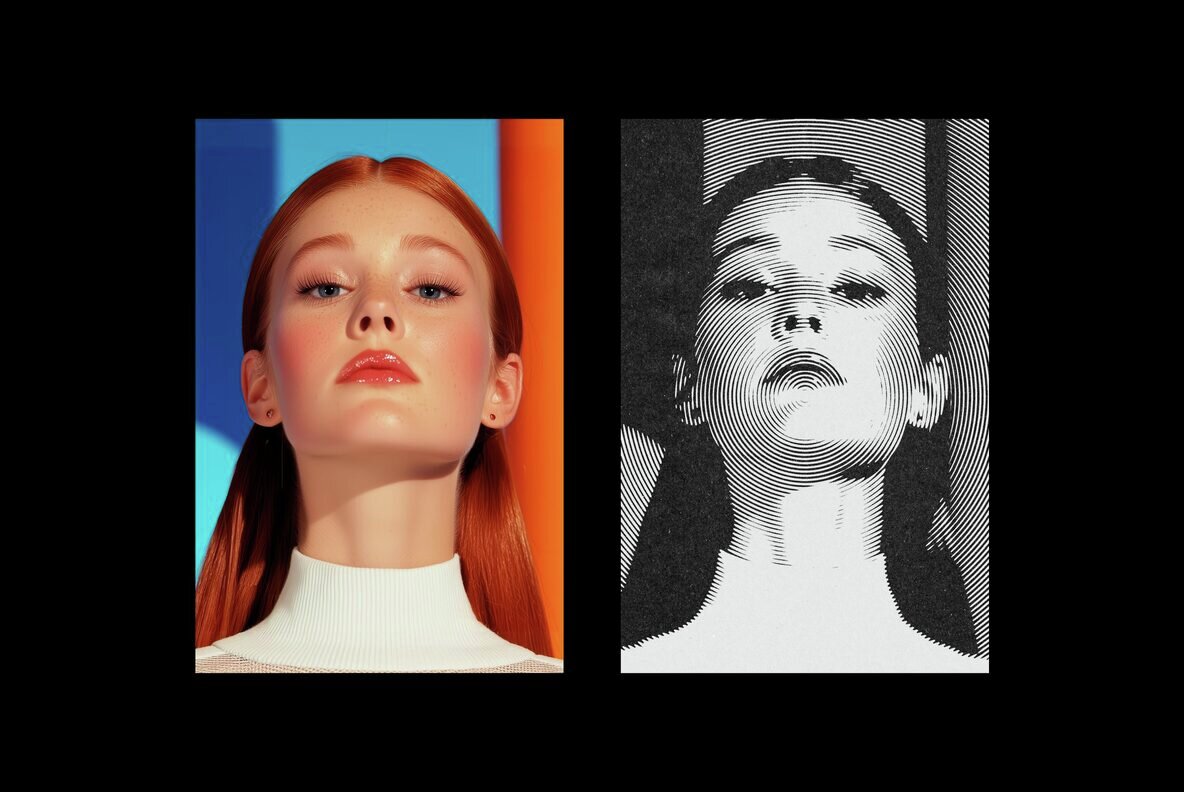 Circular Grunge Hafltone Effect 4