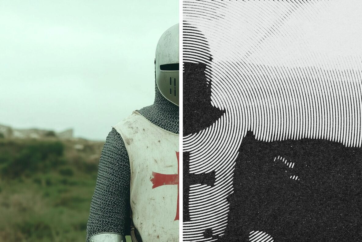 Circular Grunge Hafltone Effect 5