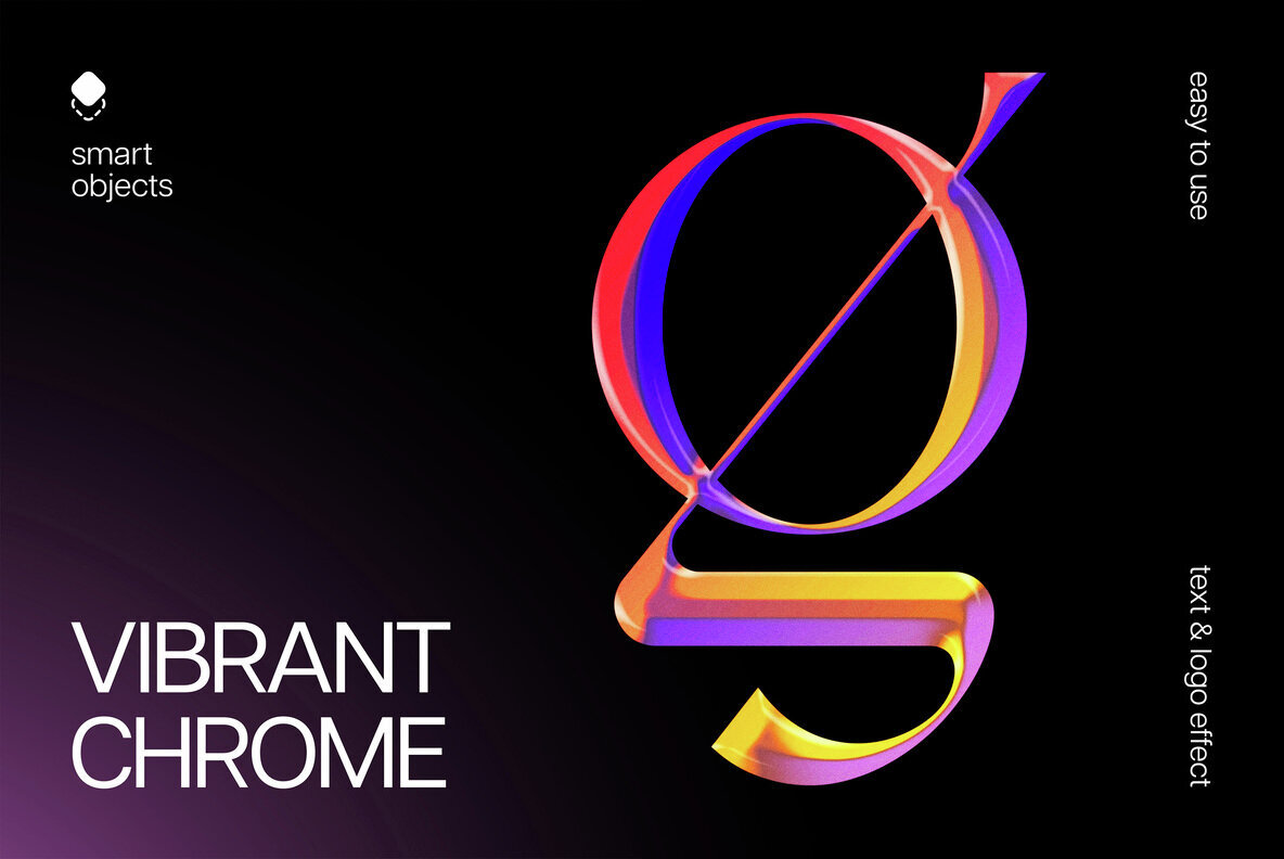 Vibrant Chrome Text and Logo Effect 1