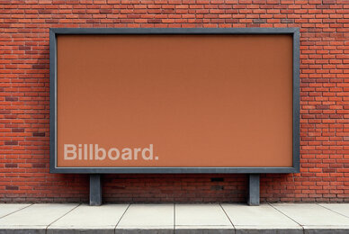 Brick Wall Billboard Mockup