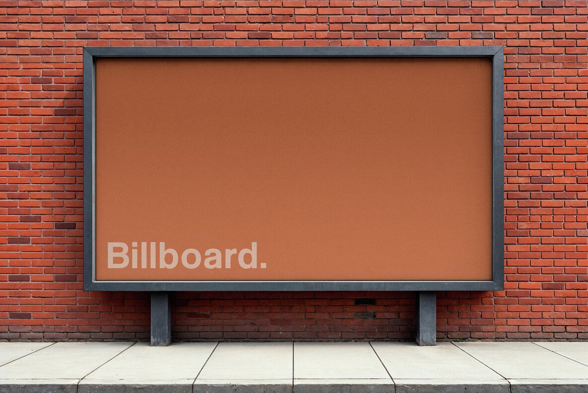 Brick Wall Billboard Mockup 1