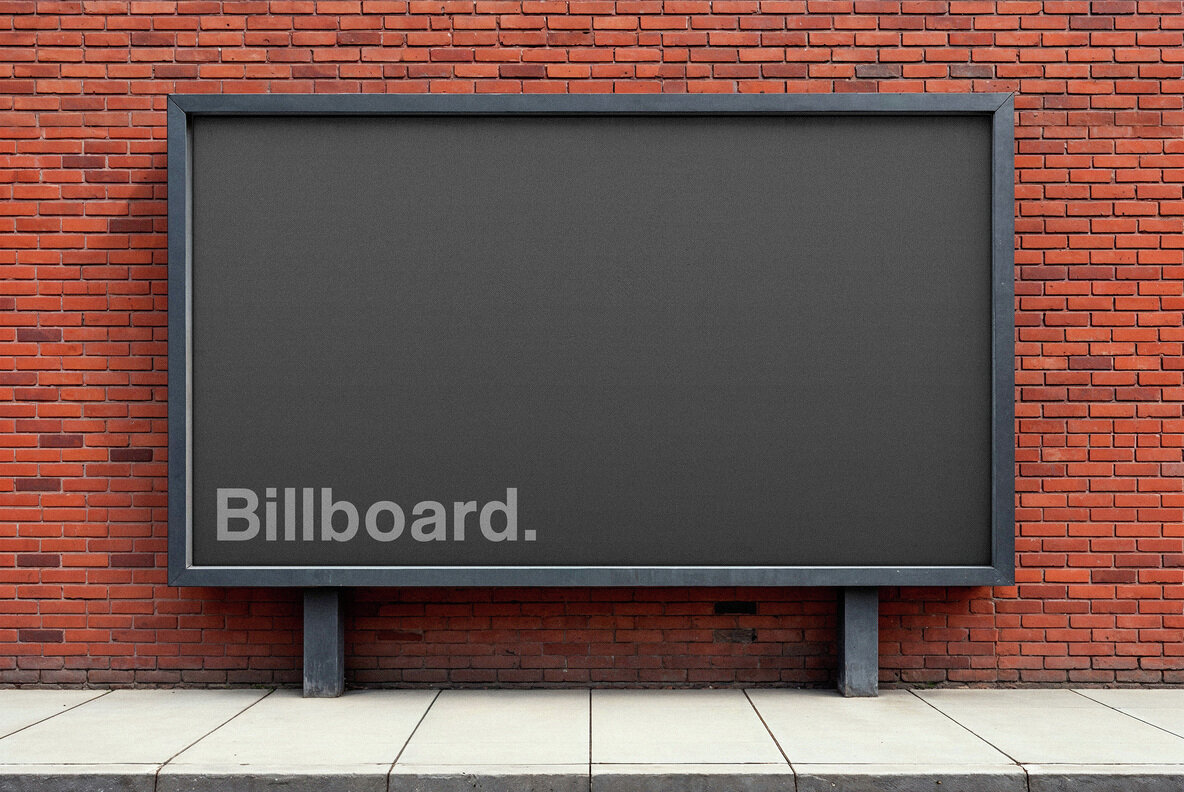 Brick Wall Billboard Mockup 2