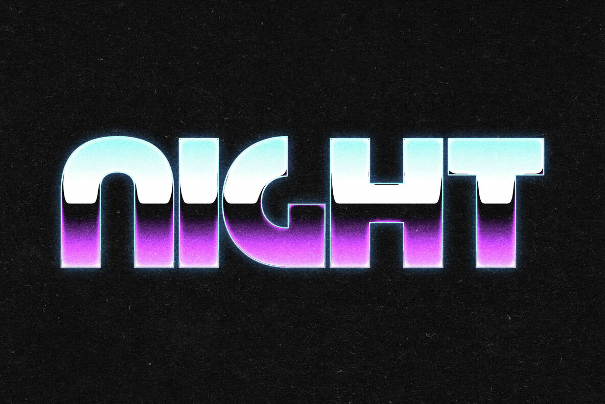 Retro Wave Chrome Text Effect 2