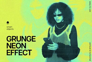 Grunge Neon Photo Effect