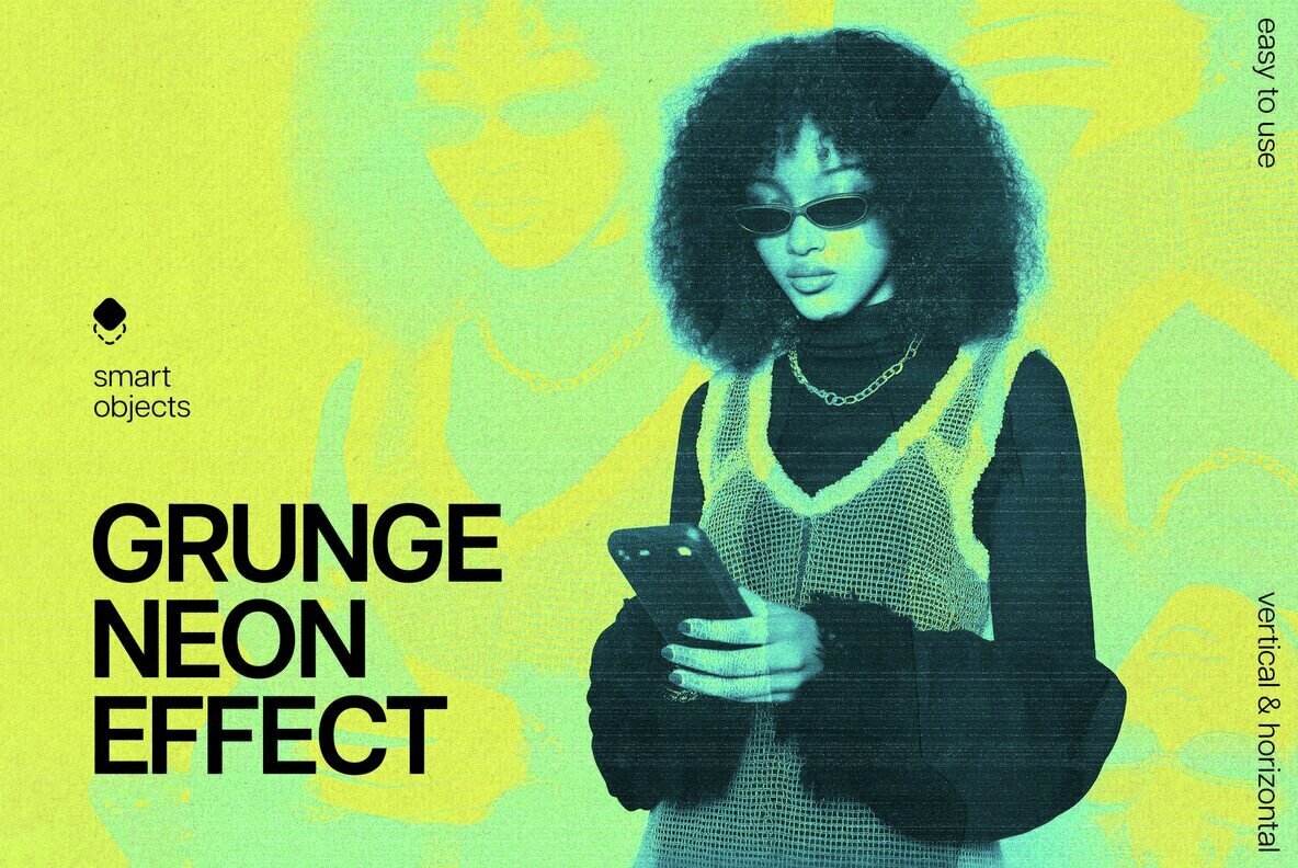 Grunge Neon Photo Effect 1