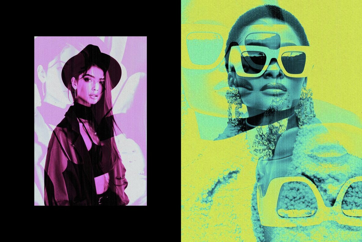 Grunge Neon Photo Effect 6