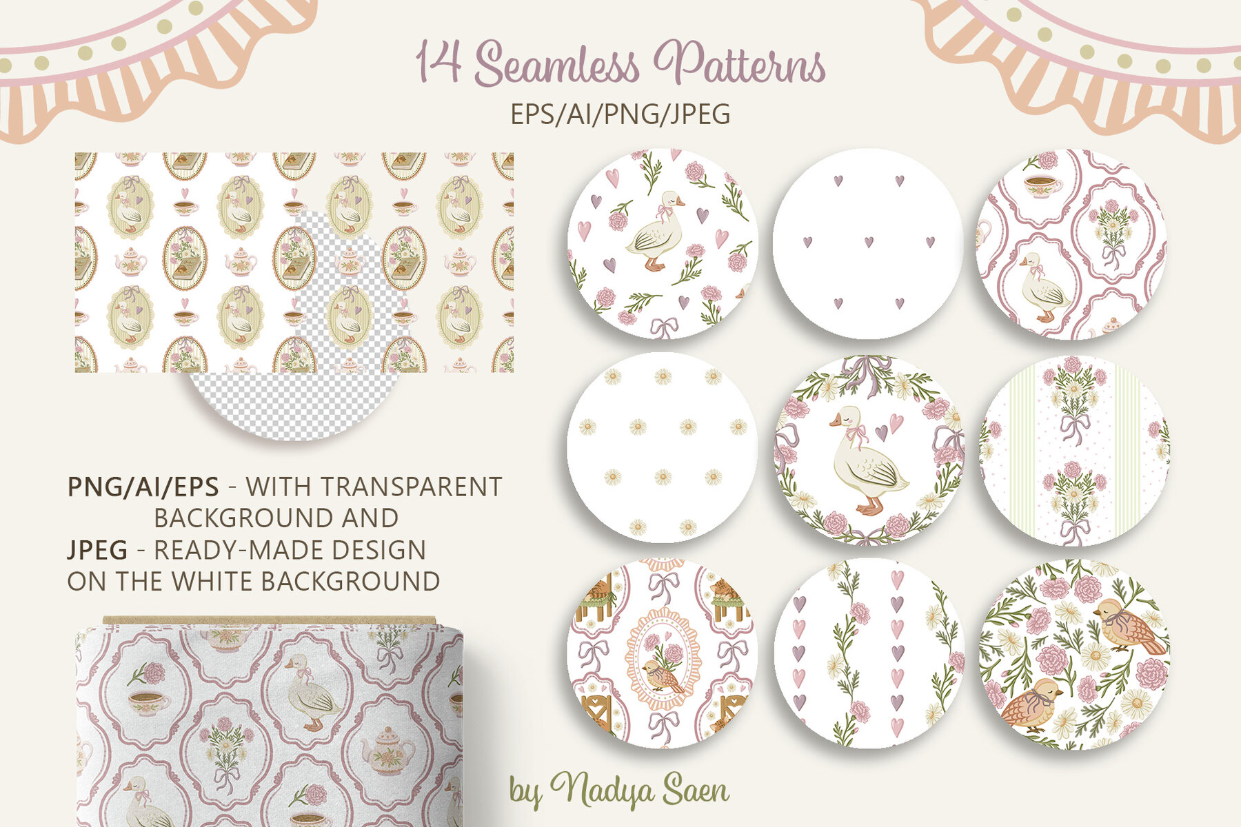 Coquette Cottage Hand Drawn Vector Art 6