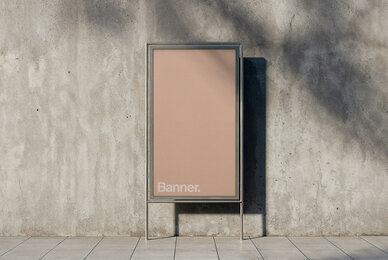 Vertical Outdoor Banner Mockup