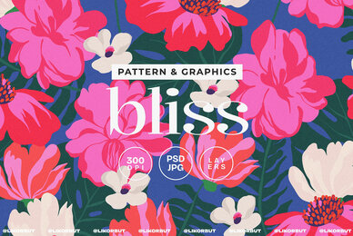 Bliss Bold Bloom Naive Floral Pattern