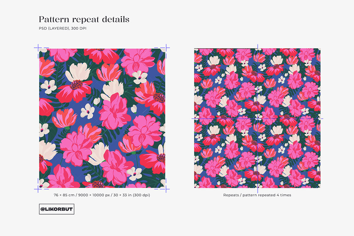 Bliss Bold Bloom Naive Floral Pattern 6