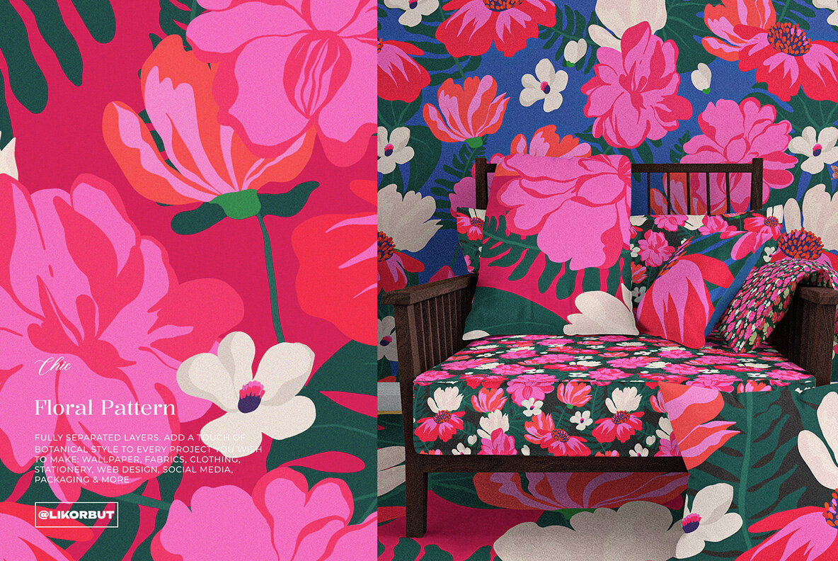 Bliss Bold Bloom Naive Floral Pattern 9