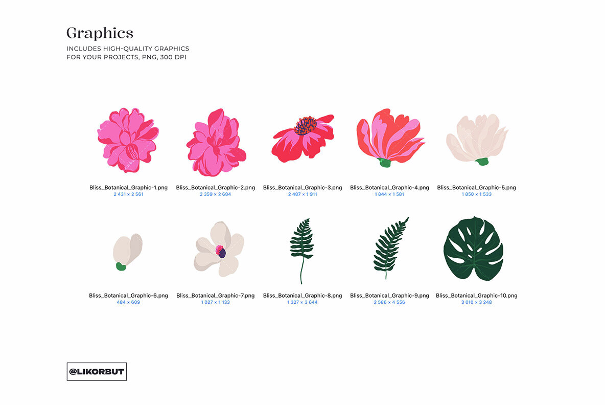 Bliss Bold Bloom Naive Floral Pattern 10