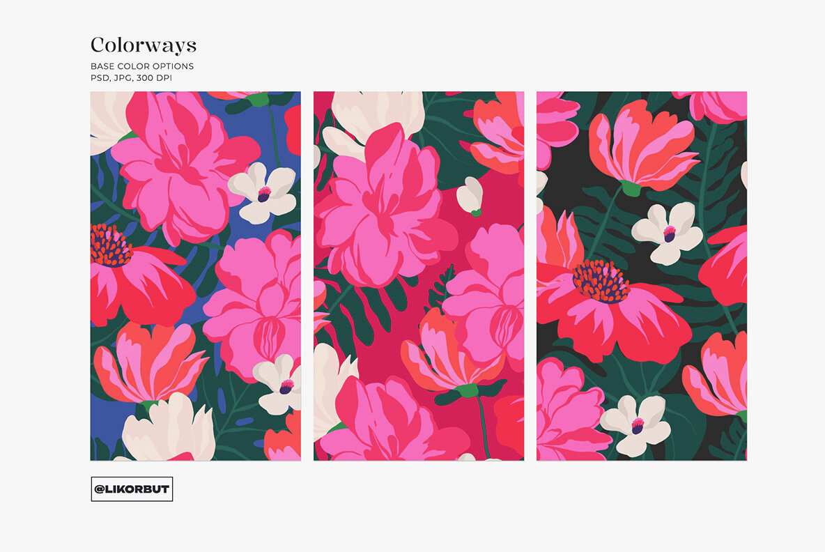 Bliss Bold Bloom Naive Floral Pattern 12