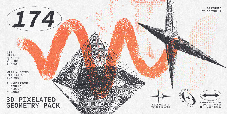 3D Pixelated Geometry Pack