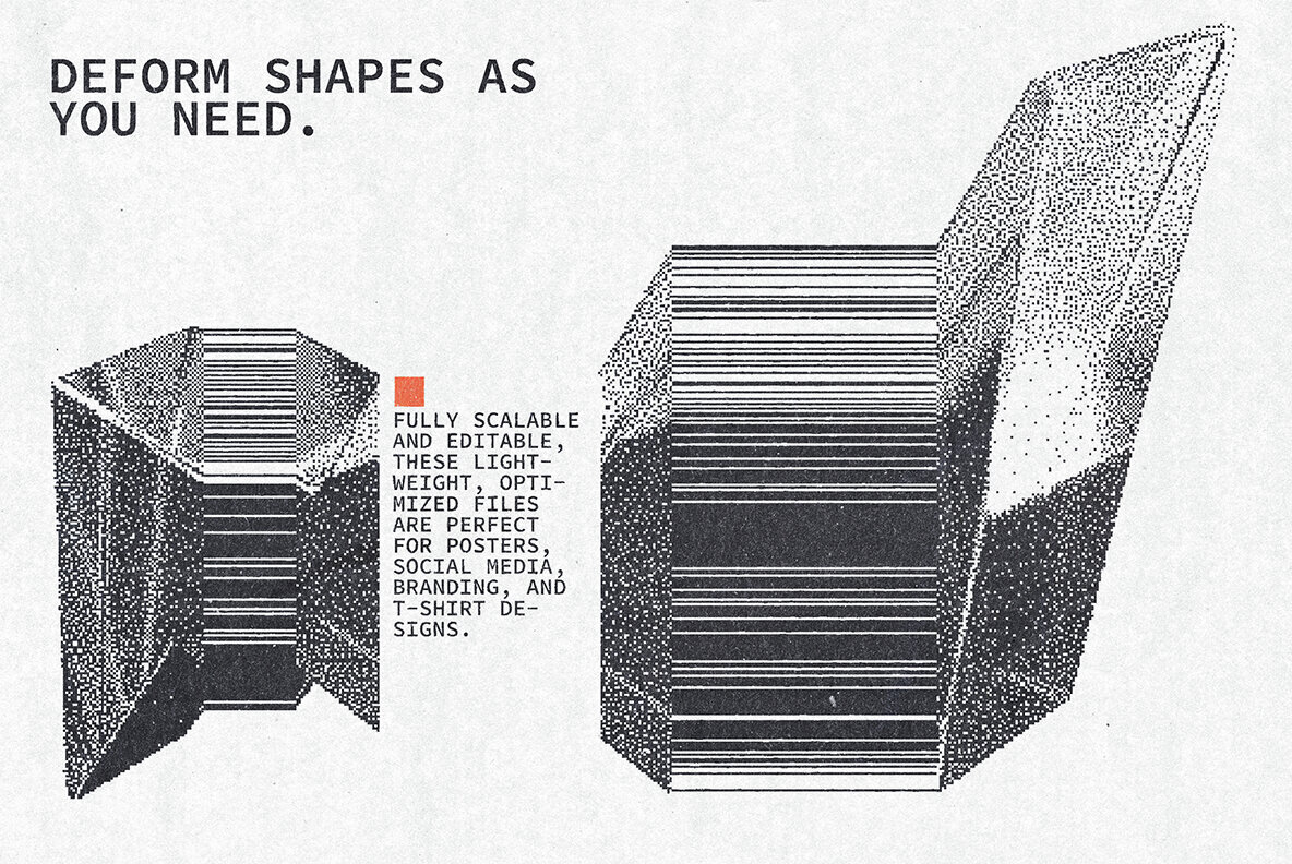 3D Pixelated Geometry Pack 3