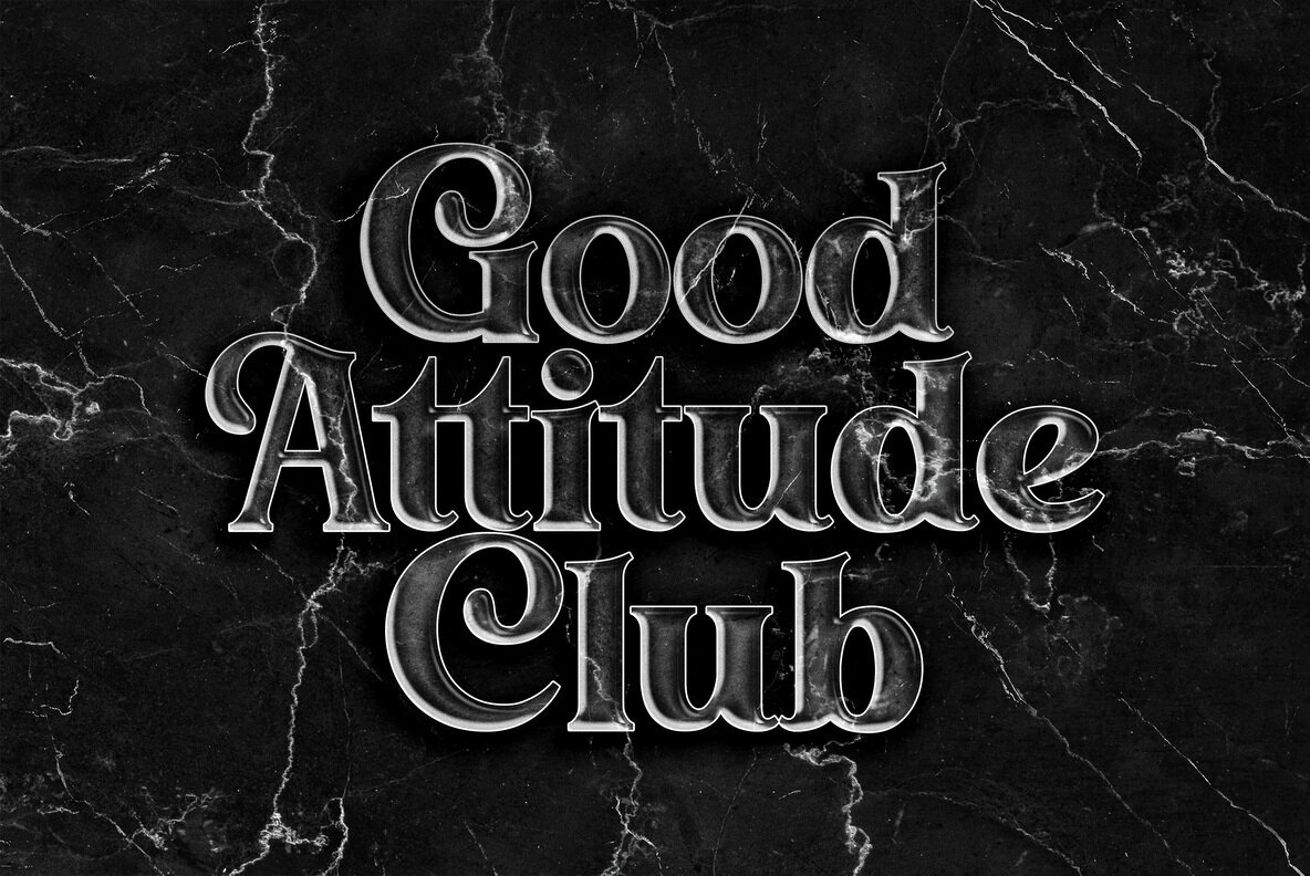 Black Marble Text and Logo Mockup 3