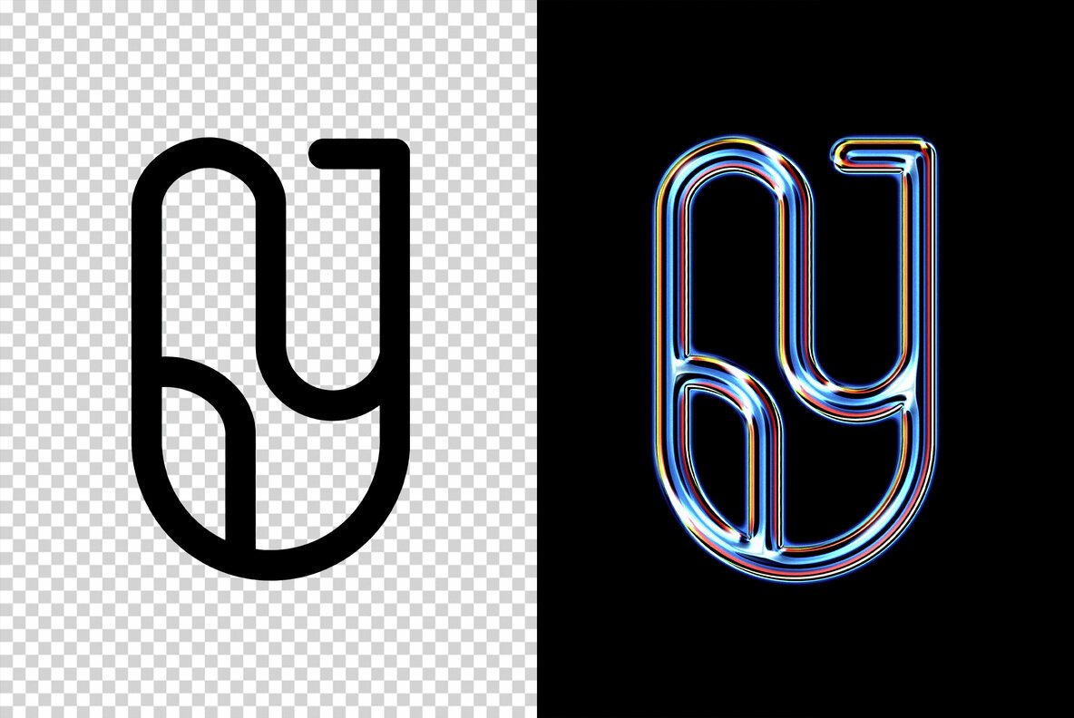 Luminous Chrome Text and Logo Effect 4