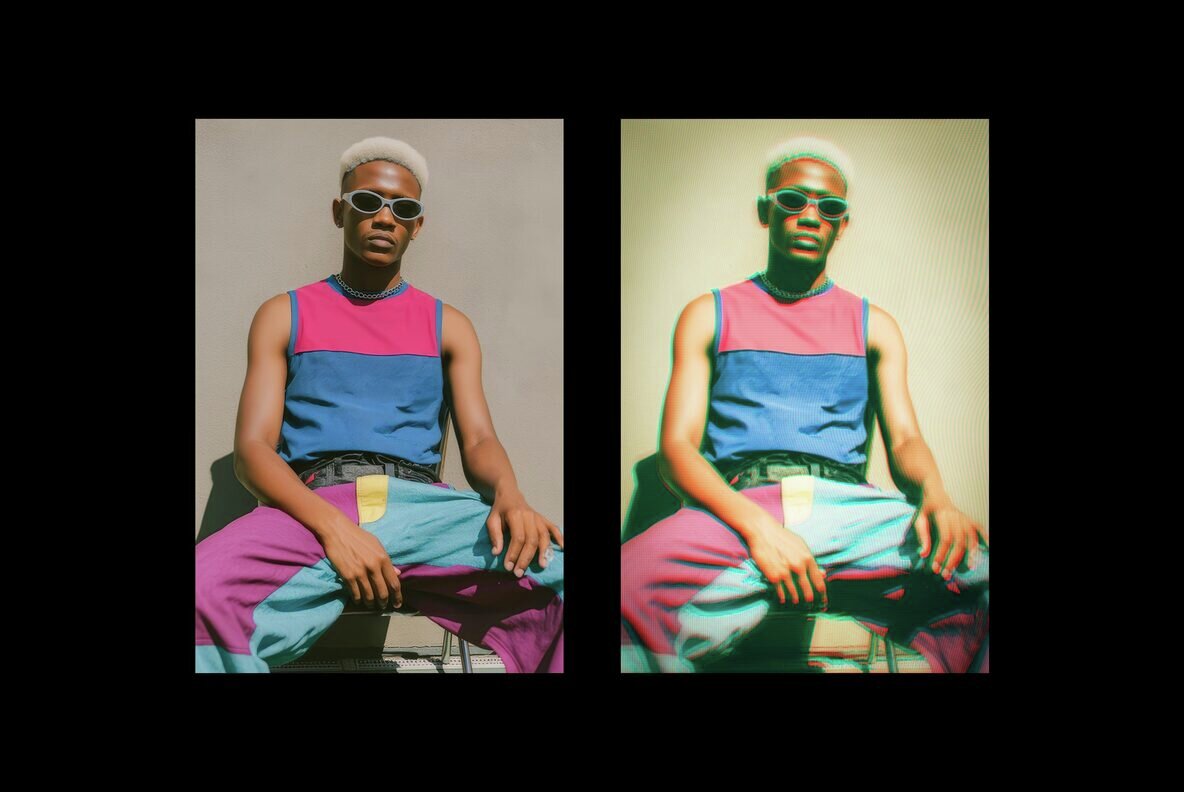 Vintage TV Photo Effect 4