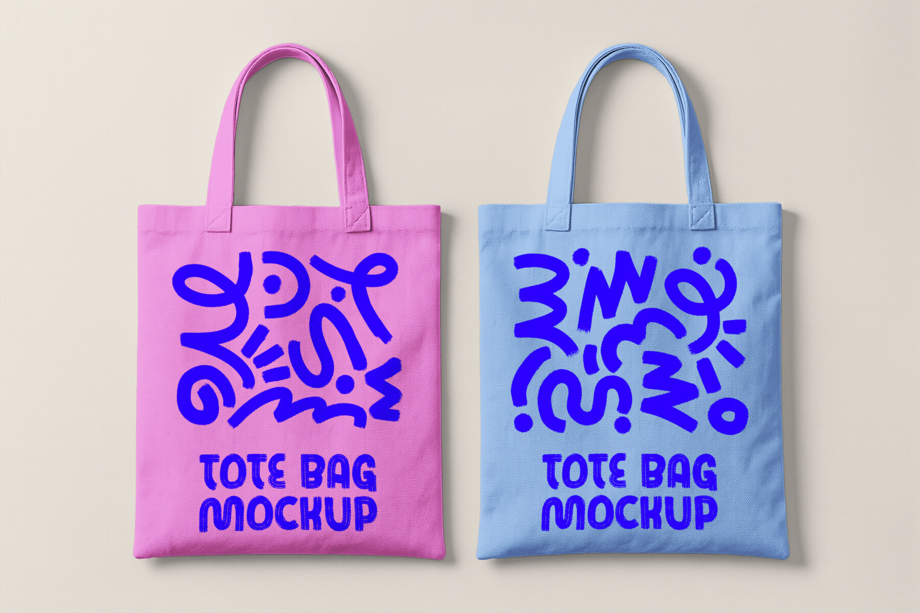 Set of 2 Tote Bags Mockup 1