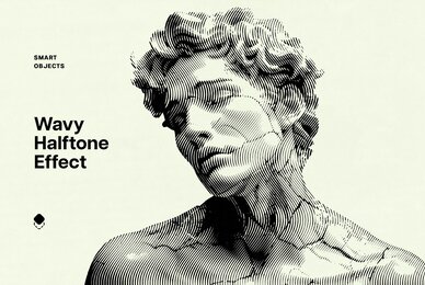 Wavy Halftone Photo Effect