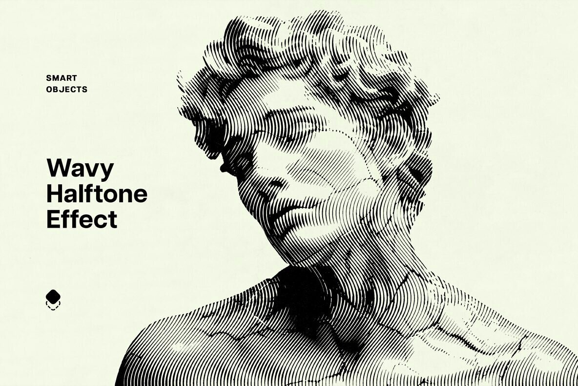 Wavy Halftone Photo Effect 1